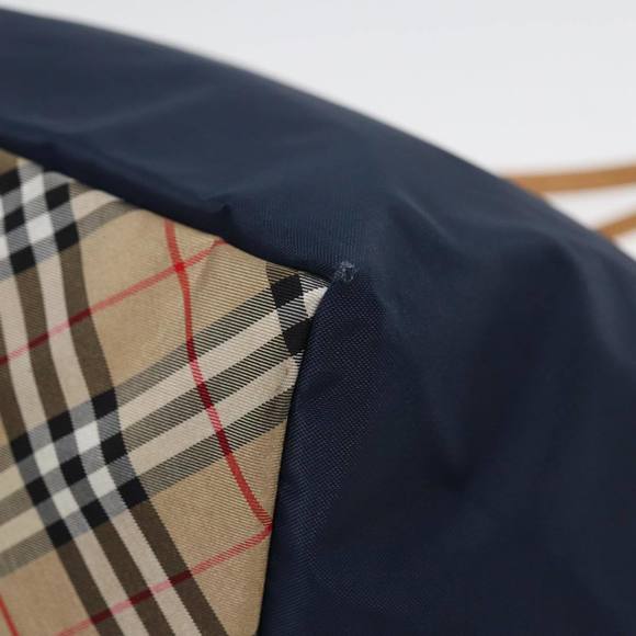 Burberrys Nova Check Blue Label Tote Bag Nylon Navy Auth fm3650 - Picture 15 of 16